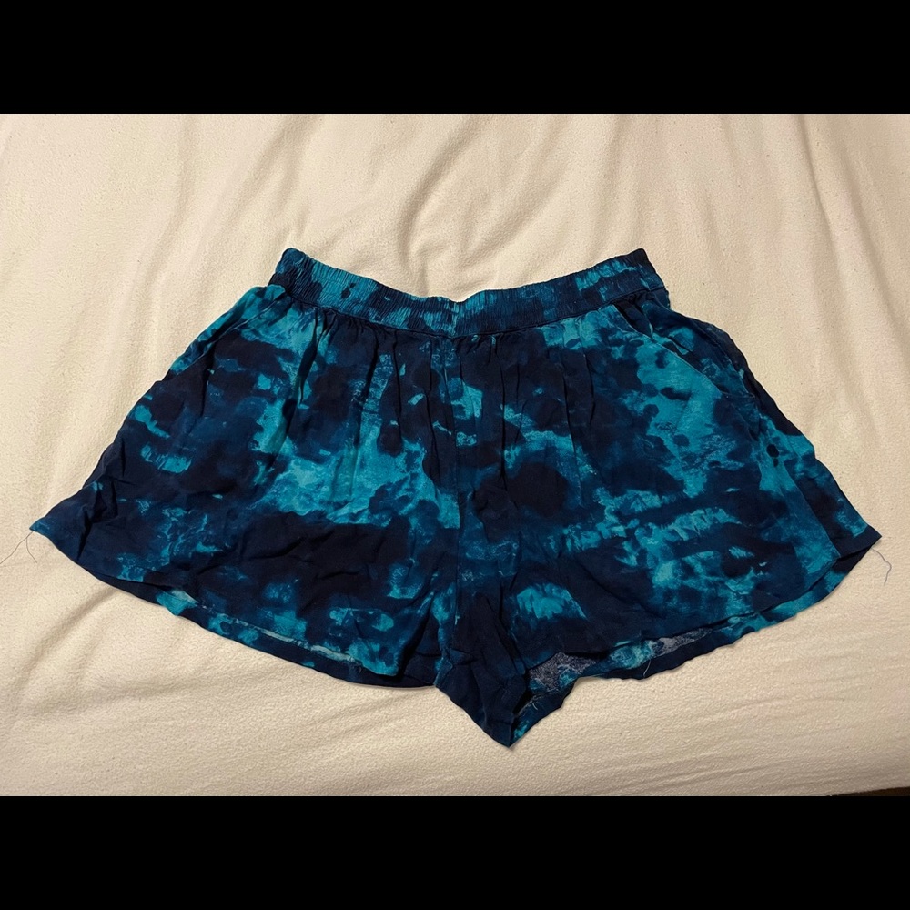 Blue Tye-Dye Mossimo Flowy Shorts